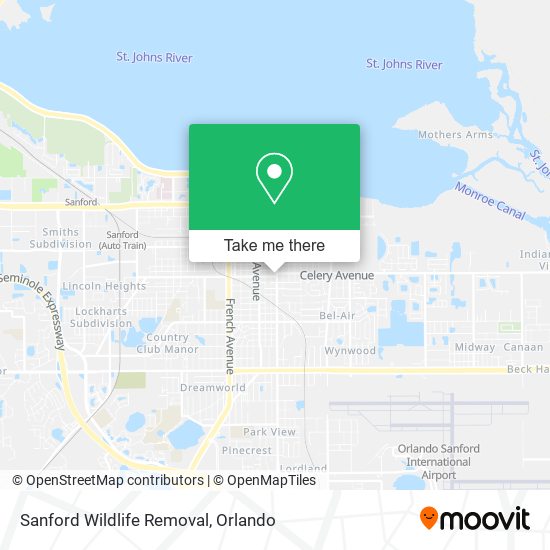 Sanford Wildlife Removal map