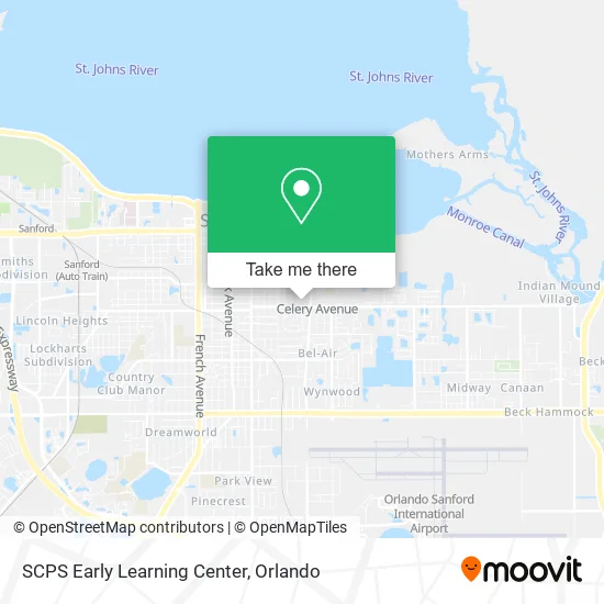 SCPS Early Learning Center map