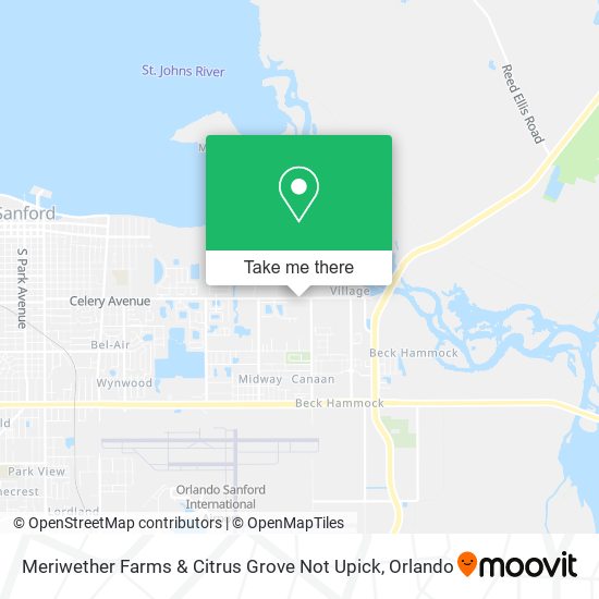 Meriwether Farms & Citrus Grove Not Upick map