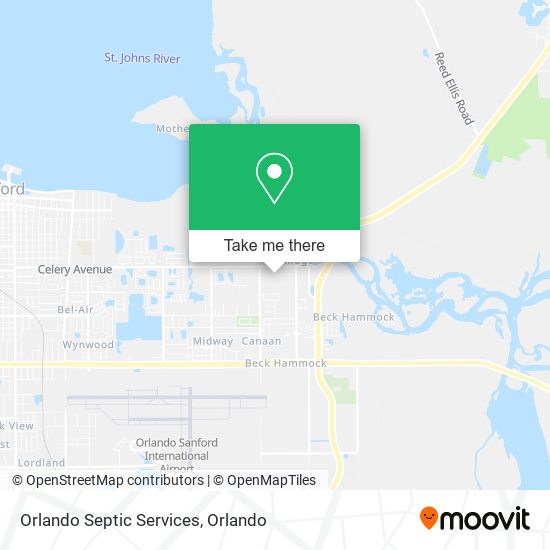 Orlando Septic Services map