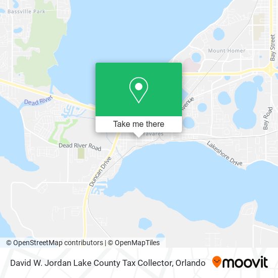 David W. Jordan Lake County Tax Collector map