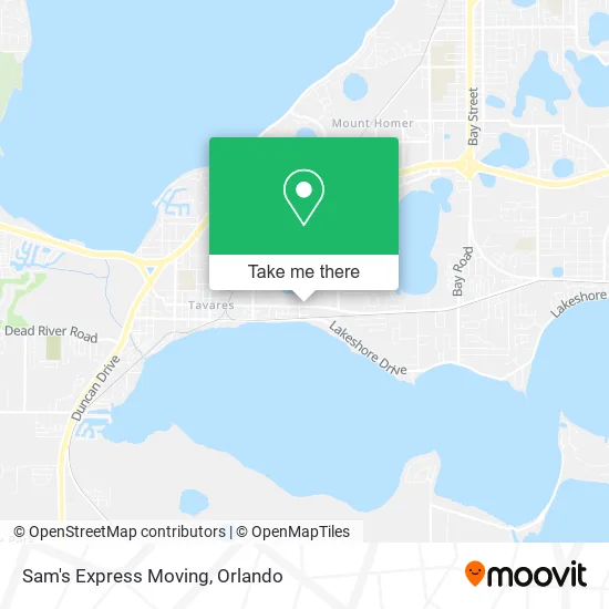 Sam's Express Moving map