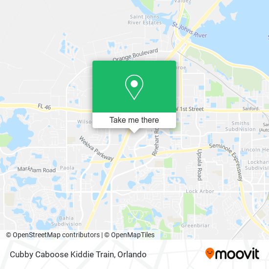 Cubby Caboose Kiddie Train map