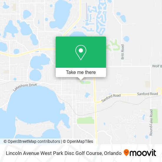 Lincoln Avenue West Park Disc Golf Course map