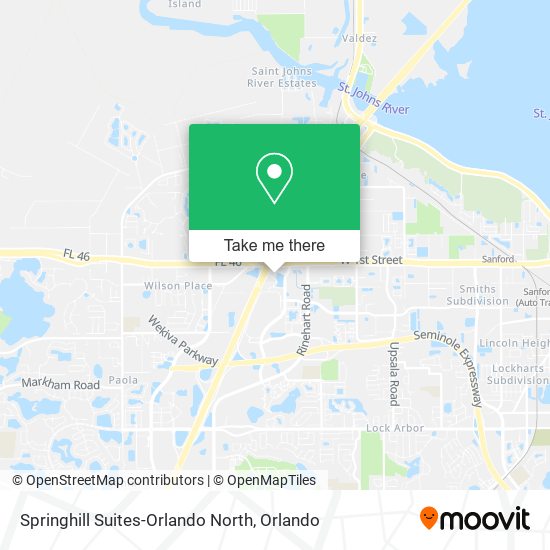 Mapa de Springhill Suites-Orlando North