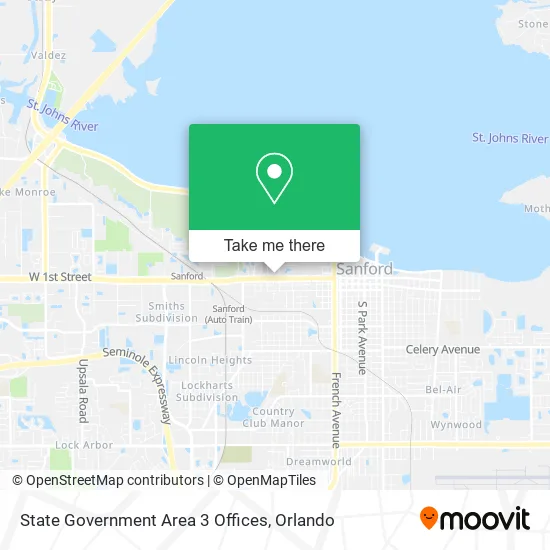 State Government Area 3 Offices map