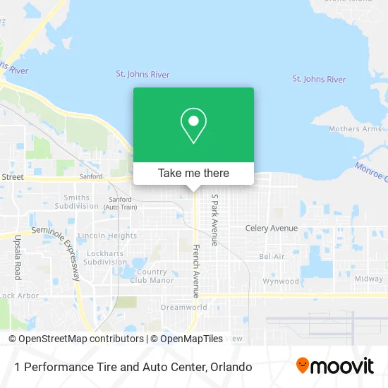 1 Performance Tire and Auto Center map