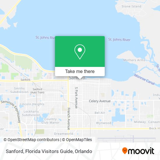 Mapa de Sanford, Florida Visitors Guide