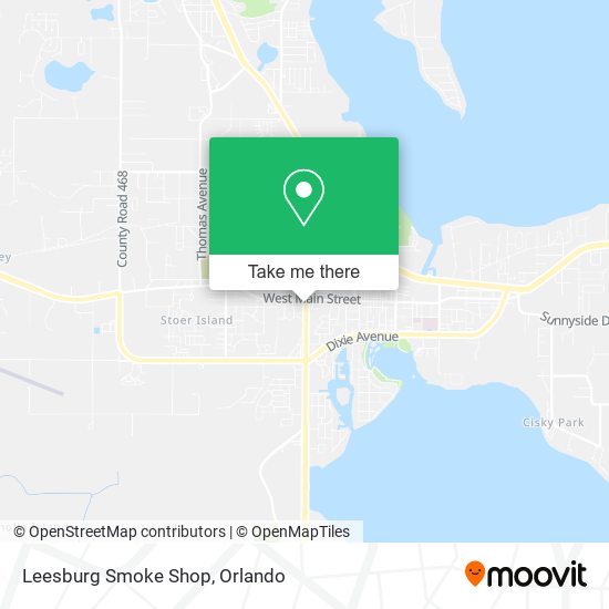 Leesburg Smoke Shop map
