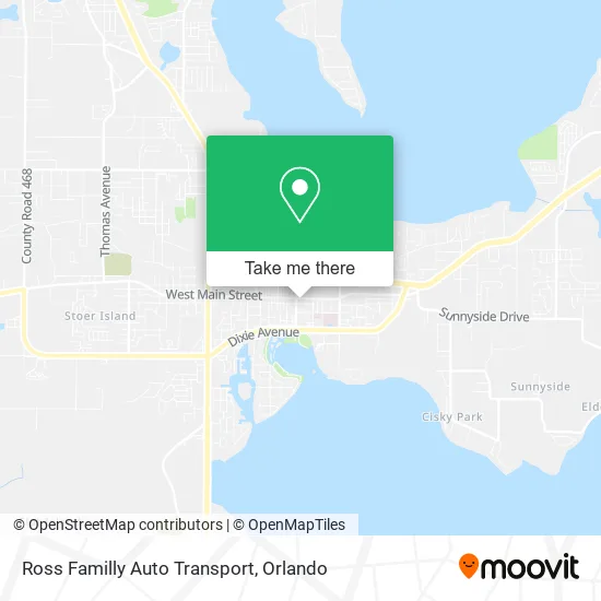 Ross Familly Auto Transport map