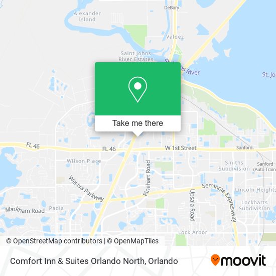 Comfort Inn & Suites Orlando North map