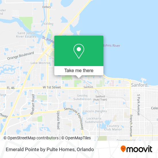 Mapa de Emerald Pointe by Pulte Homes