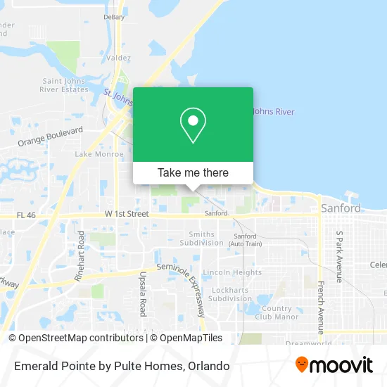 Mapa de Emerald Pointe by Pulte Homes