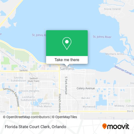 Florida State Court Clerk map