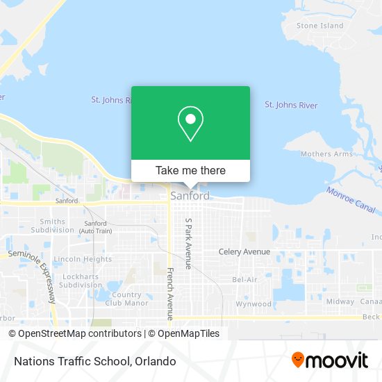 Nations Traffic School map