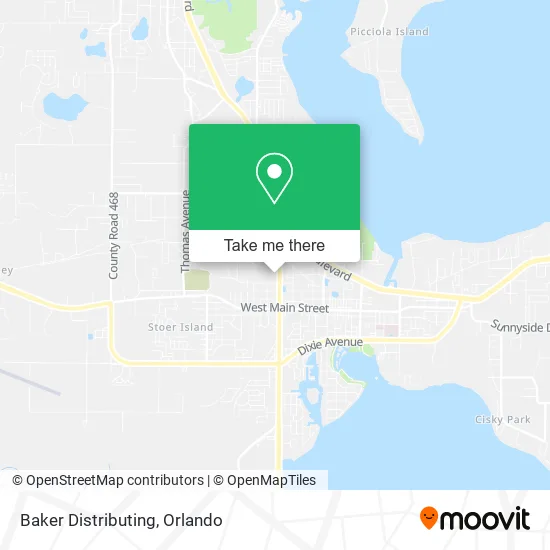 Baker Distributing map