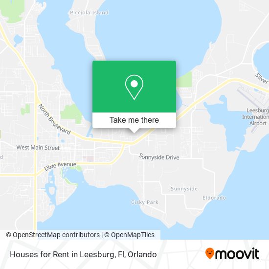 Mapa de Houses for Rent in Leesburg, Fl