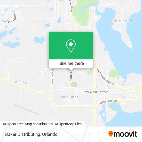 Baker Distributing map