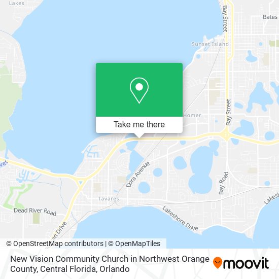 Mapa de New Vision Community Church in Northwest Orange County, Central Florida