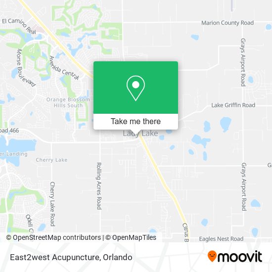 Mapa de East2west Acupuncture