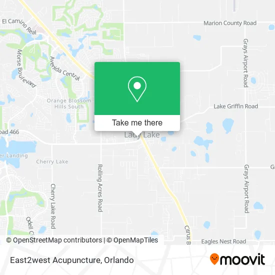 Mapa de East2west Acupuncture