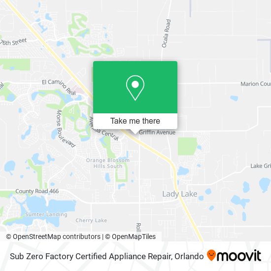 Mapa de Sub Zero Factory Certified Appliance Repair