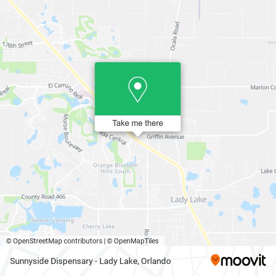 Mapa de Sunnyside Dispensary - Lady Lake