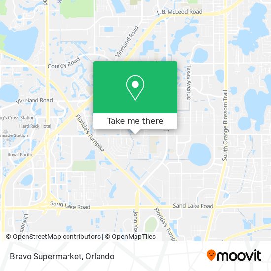 Mapa de Bravo Supermarket