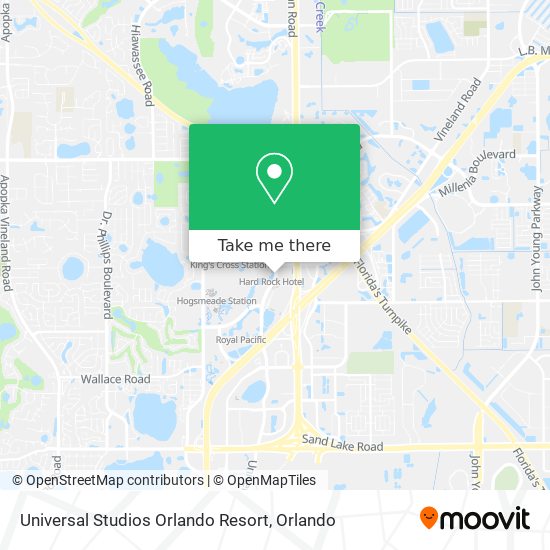 Universal Studios Orlando Resort map