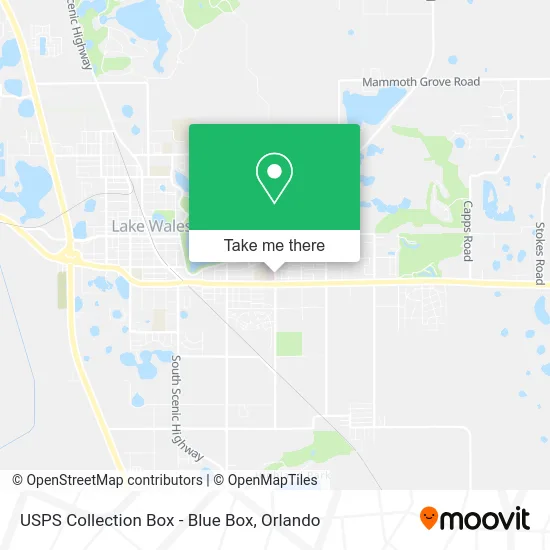 USPS Collection Box - Blue Box map