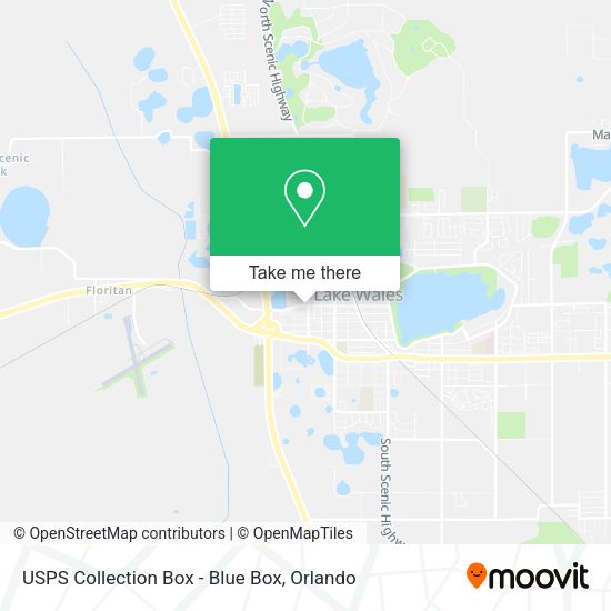 USPS Collection Box - Blue Box map