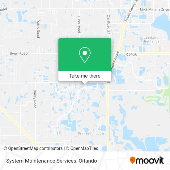 System Maintenance Services map
