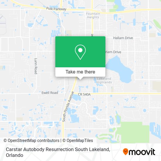 Carstar Autobody Resurrection South Lakeland map