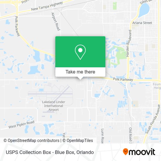 USPS Collection Box - Blue Box map