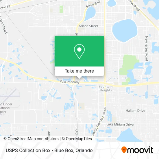 Mapa de USPS Collection Box - Blue Box