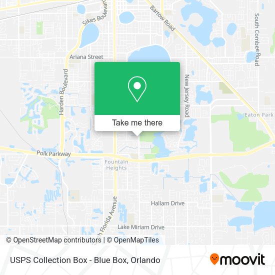 Mapa de USPS Collection Box - Blue Box