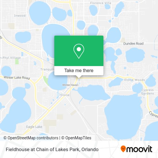 Fieldhouse at Chain of Lakes Park map