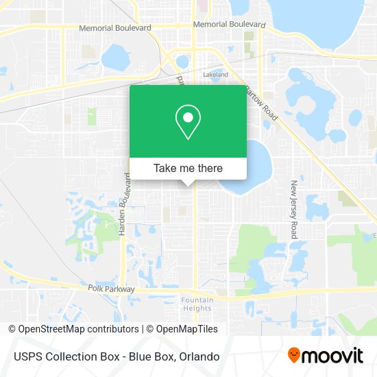 USPS Collection Box - Blue Box map
