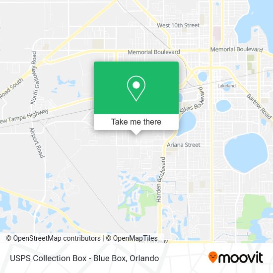 USPS Collection Box - Blue Box map