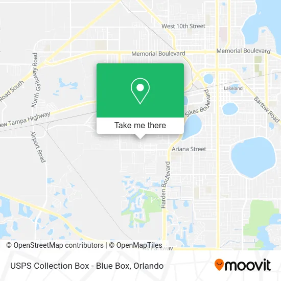 USPS Collection Box - Blue Box map
