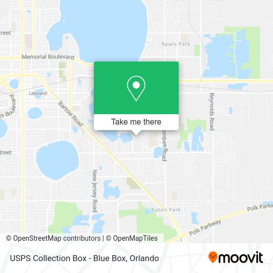 USPS Collection Box - Blue Box map