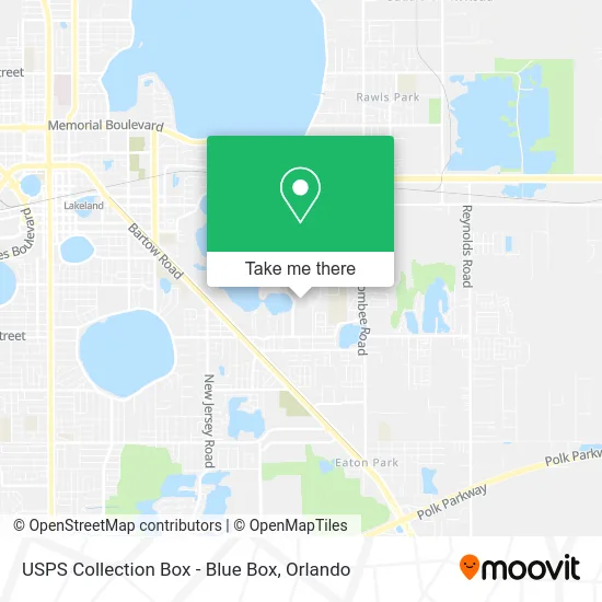 USPS Collection Box - Blue Box map