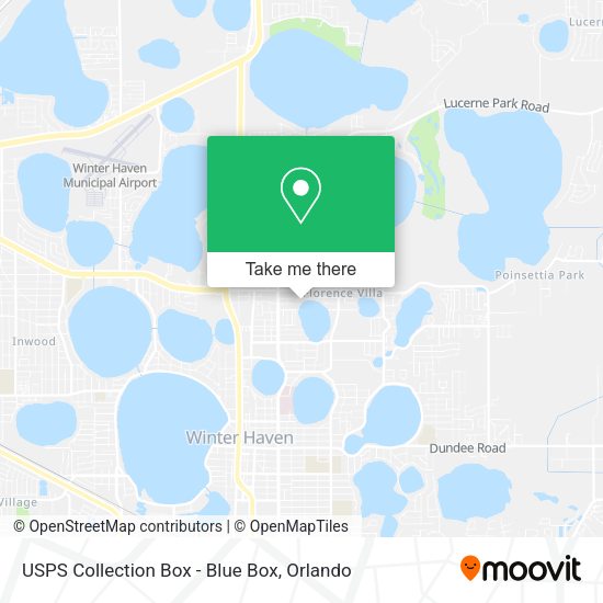 USPS Collection Box - Blue Box map