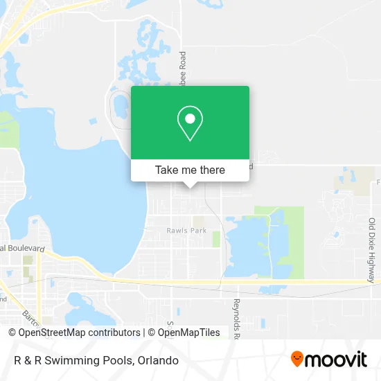 R & R Swimming Pools map