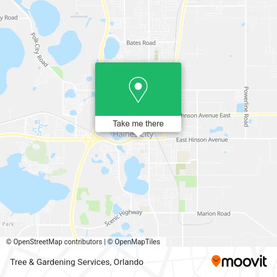 Tree & Gardening Services map