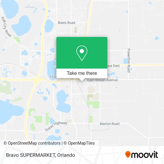 Mapa de Bravo SUPERMARKET