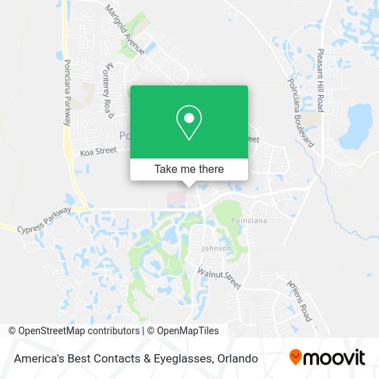 America's Best Contacts & Eyeglasses map