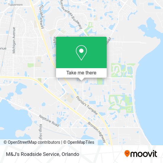 M&J's Roadside Service map