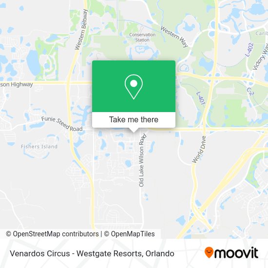 Mapa de Venardos Circus - Westgate Resorts