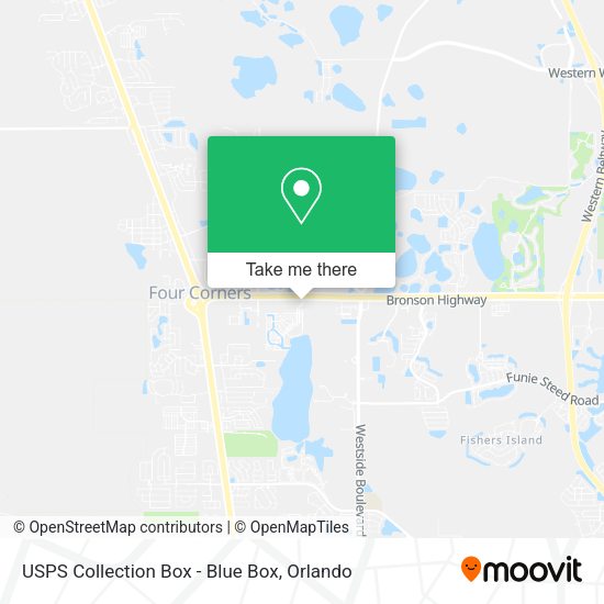 USPS Collection Box - Blue Box map